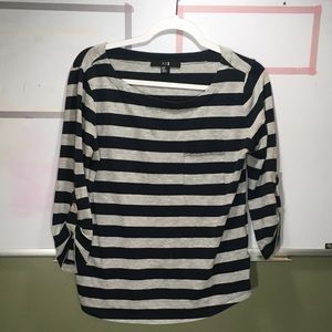 Forever 21 striped 3/4 sleeve shirt